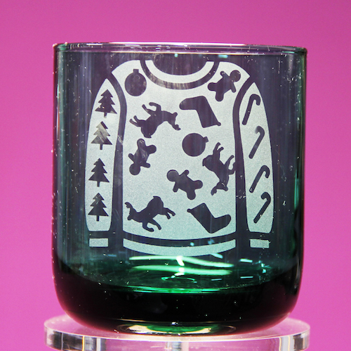 Green Ugly Sweater Glass